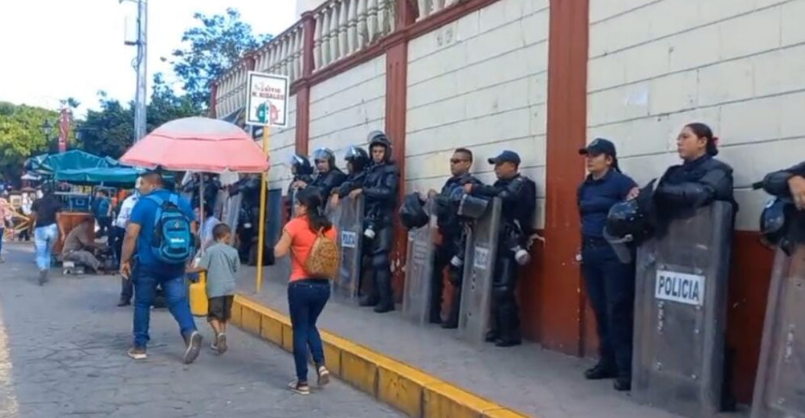 MC denuncia intimidación con antimotines de Morena en Papantla; preparan marcha contra el fraude