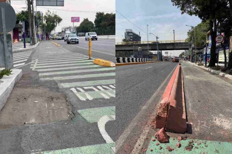 Millonaria ciclopista en CDMX se deteriora a cuatro meses de su entrega